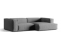 Coltar modular dreapta 4 locuri, Nuria-88, Micadoni Home, 292x147x72 cm, catifea, gri