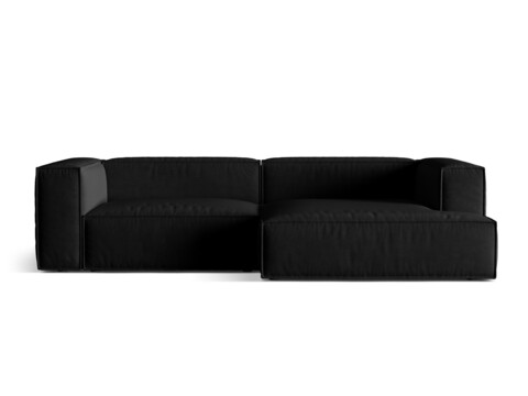 Coltar modular dreapta 4 locuri, Nuria-88, Micadoni Home, 292x147x72 cm, catifea, negru