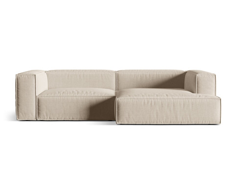 Coltar modular dreapta 4 locuri, Nuria-215, Micadoni Home, 292x147x72 cm, tesatura structurata chenille, bej