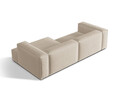 Coltar modular dreapta 4 locuri, Nuria-215, Micadoni Home, 292x147x72 cm, tesatura structurata chenille, bej