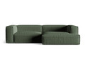 Coltar modular dreapta 4 locuri, Nuria-215, Micadoni Home, 292x147x72 cm, tesatura structurata chenille, verde moss