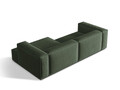 Coltar modular dreapta 4 locuri, Nuria-215, Micadoni Home, 292x147x72 cm, tesatura structurata chenille, verde moss