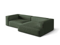 Coltar modular dreapta 4 locuri, Nuria-215, Micadoni Home, 292x147x72 cm, tesatura structurata chenille, verde moss