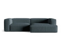 Coltar modular dreapta 4 locuri, Nuria-215, Micadoni Home, 292x147x72 cm, tesatura structurata chenille, petrol inchis