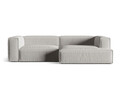 Coltar modular dreapta 4 locuri, Nuria-215, Micadoni Home, 292x147x72 cm, tesatura structurata chenille, gri deschis