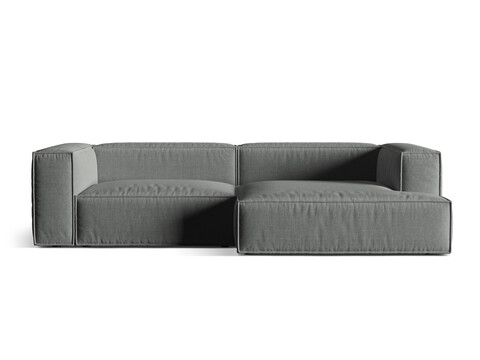 Coltar modular dreapta 4 locuri, Nuria-215, Micadoni Home, 292x147x72 cm, tesatura structurata chenille, gri