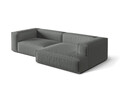 Coltar modular dreapta 4 locuri, Nuria-215, Micadoni Home, 292x147x72 cm, tesatura structurata chenille, gri