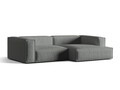 Coltar modular dreapta 4 locuri, Nuria-215, Micadoni Home, 292x147x72 cm, tesatura structurata chenille, gri