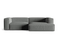 Coltar modular dreapta 4 locuri, Nuria-215, Micadoni Home, 292x147x72 cm, tesatura structurata chenille, gri