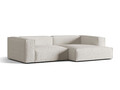 Coltar modular dreapta 4 locuri, Nuria-260, Micadoni Home, 292x147x72 cm, tesatura boucle, gri bej melange