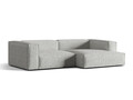 Coltar modular dreapta 4 locuri, Nuria-260, Micadoni Home, 292x147x72 cm, tesatura boucle, argintiu