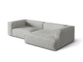 Coltar modular dreapta 4 locuri, Nuria-260, Micadoni Home, 292x147x72 cm, tesatura boucle, argintiu