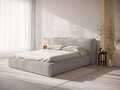 Tablie de pat 200 cm, Micadoni Home, Olivia-206, tesatura boucle, gri deschis