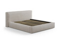 Tablie de pat 200 cm, Micadoni Home, Olivia-206, tesatura boucle, gri deschis