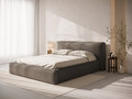 Tablie de pat 200 cm, Micadoni Home, Olivia-206, tesatura boucle, gri maroniu