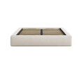 Pat tapitat cu somiera rabatabila si lada depozitare, 200x200 cm, Micadoni Home, Simon-206, tesatura boucle, bej deschis