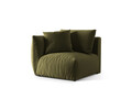 Modul stanga pentru canapea, 1 loc, Chris-184, Micadoni Home, 110x100x80 cm, catifea, verde deschis
