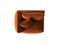 Modul stanga pentru canapea, 1 loc, Chris-184, Micadoni Home, 130x100x80 cm, catifea, teracota