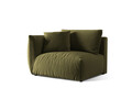 Modul stanga pentru canapea, 1 loc, Chris-184, Micadoni Home, 130x100x80 cm, catifea, verde deschis
