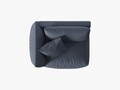 Modul stanga pentru canapea, 1 loc, Chris-259, Micadoni Home, 130x100x80 cm, tesatura structurata chenille, albastru muted