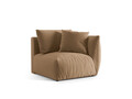 Modul dreapta pentru canapea, 1 loc, Chris-184, Micadoni Home, 110x100x80 cm, catifea, bej sand