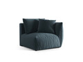 Modul dreapta pentru canapea, 1 loc, Chris-184, Micadoni Home, 110x100x80 cm, catifea, albastru pastel