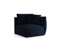 Modul dreapta pentru canapea, 1 loc, Chris-184, Micadoni Home, 110x100x80 cm, catifea, albastru regal