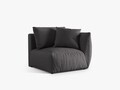 Modul dreapta pentru canapea, 1 loc, Chris-259, Micadoni Home, 110x100x80 cm, tesatura structurata chenille, gri beton