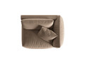 Modul dreapta pentru canapea, 1 loc, Chris-184, Micadoni Home, 130x100x80 cm, catifea, maro deschis
