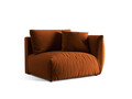 Modul dreapta pentru canapea, 1 loc, Chris-184, Micadoni Home, 130x100x80 cm, catifea, teracota