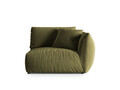 Modul dreapta pentru canapea, 1 loc, Chris-184, Micadoni Home, 130x100x80 cm, catifea, verde deschis