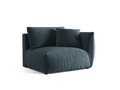 Modul dreapta pentru canapea, 1 loc, Chris-184, Micadoni Home, 130x100x80 cm, catifea, albastru pastel