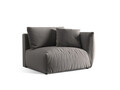 Modul dreapta pentru canapea, 1 loc, Chris-184, Micadoni Home, 130x100x80 cm, catifea, gri