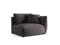 Modul dreapta pentru canapea, 1 loc, Chris-184, Micadoni Home, 130x100x80 cm, catifea, gri inchis