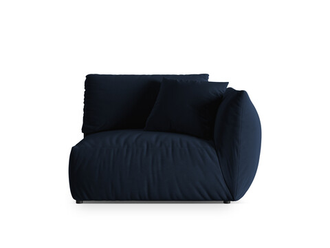 Modul dreapta pentru canapea, 1 loc, Chris-184, Micadoni Home, 130x100x80 cm, catifea, albastru regal