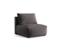 Modul pentru canapea, 1 loc, Chris-184, Micadoni Home, 100x85x80 cm, catifea, gri inchis