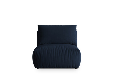 Modul pentru canapea, 1 loc, Chris-184, Micadoni Home, 100x85x80 cm, catifea, albastru regal