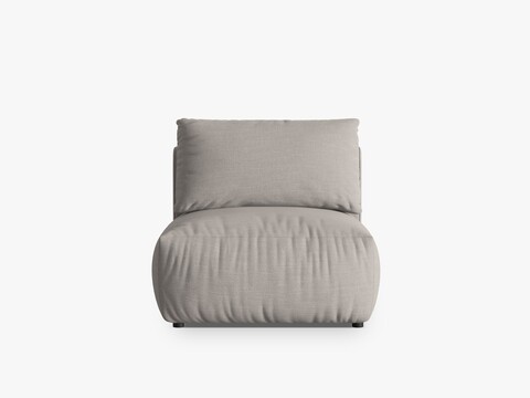 Modul pentru canapea, 1 loc, Chris-259, Micadoni Home, 100x85x80 cm, tesatura structurata chenille, natural