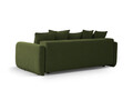 Canapea extensibila 3 locuri, cu lada depozitare, Elen-211, Micadoni Home, 231x106x86 cm, tesatura structurata chenille, verde