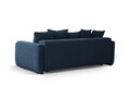 Canapea extensibila 3 locuri, cu lada depozitare, Elen-211, Micadoni Home, 231x106x86 cm, tesatura structurata chenille, albastru navy