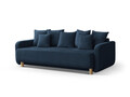 Canapea extensibila 3 locuri, cu lada depozitare, Elen-211, Micadoni Home, 231x106x86 cm, tesatura structurata chenille, albastru navy