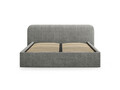 Pat tapitat cu somiera rabatabila si lada depozitare, 160x200 cm, Micadoni Home, Elizabeth-260, tesatura boucle, grafit