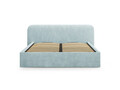 Pat tapitat cu somiera rabatabila si lada depozitare, 180x200 cm, Micadoni Home, Elizabeth-68, tesatura structurata chenille, verde menta