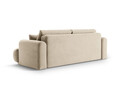 Canapea extensibila 3 locuri, Ella-120, Micadoni Home, 253x108x94 cm, catifea, bej deschis