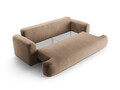 Canapea extensibila 3 locuri, Ella-120, Micadoni Home, 253x108x94 cm, catifea, bej inchis