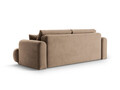 Canapea extensibila 3 locuri, Ella-120, Micadoni Home, 253x108x94 cm, catifea, bej inchis
