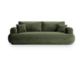 Canapea extensibila 3 locuri, Ella-120, Micadoni Home, 253x108x94 cm, catifea, verde
