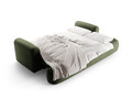 Canapea extensibila 3 locuri, Ella-120, Micadoni Home, 253x108x94 cm, catifea, verde