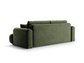 Canapea extensibila 3 locuri, Ella-120, Micadoni Home, 253x108x94 cm, catifea, verde