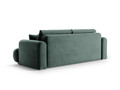 Canapea extensibila 3 locuri, Ella-120, Micadoni Home, 253x108x94 cm, catifea, petrol